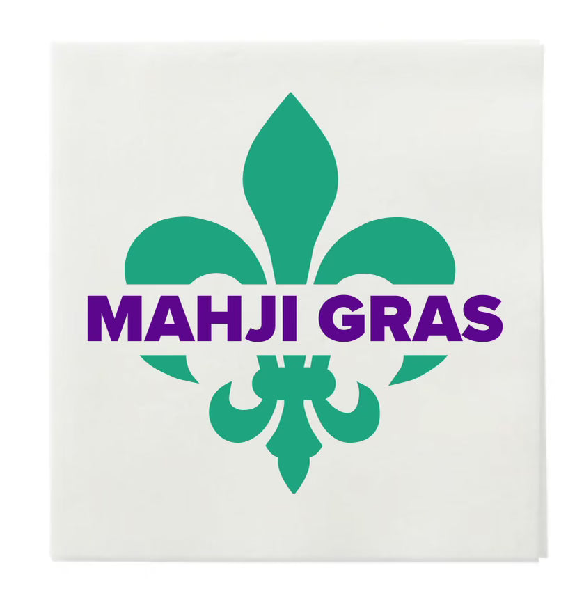 “MAHJI GRAS” COCKTAIL NAPKINS