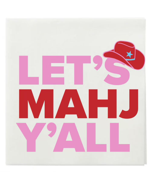 “LET’S MAHJ Y’ALL” COCKTAIL NAPKINS