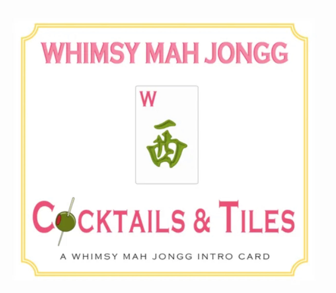 WHIMSY MAH JONGG CARDS