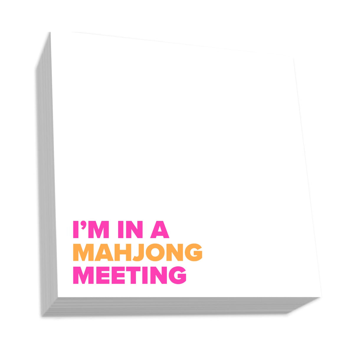 "I'M IN A MAHJONG MEETING NOTEPAD