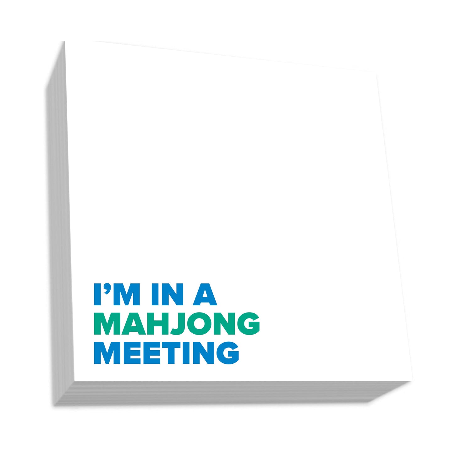 "I'M IN A MAHJONG MEETING NOTEPAD