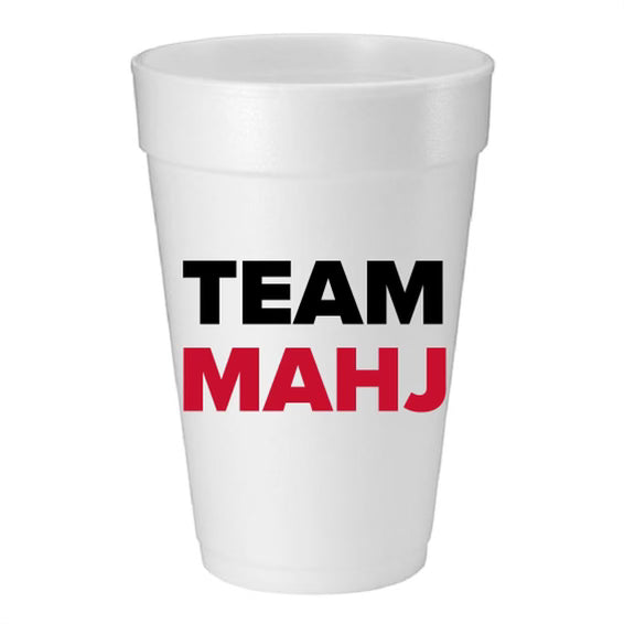 “TEAM MAHJ" FOAM CUPS