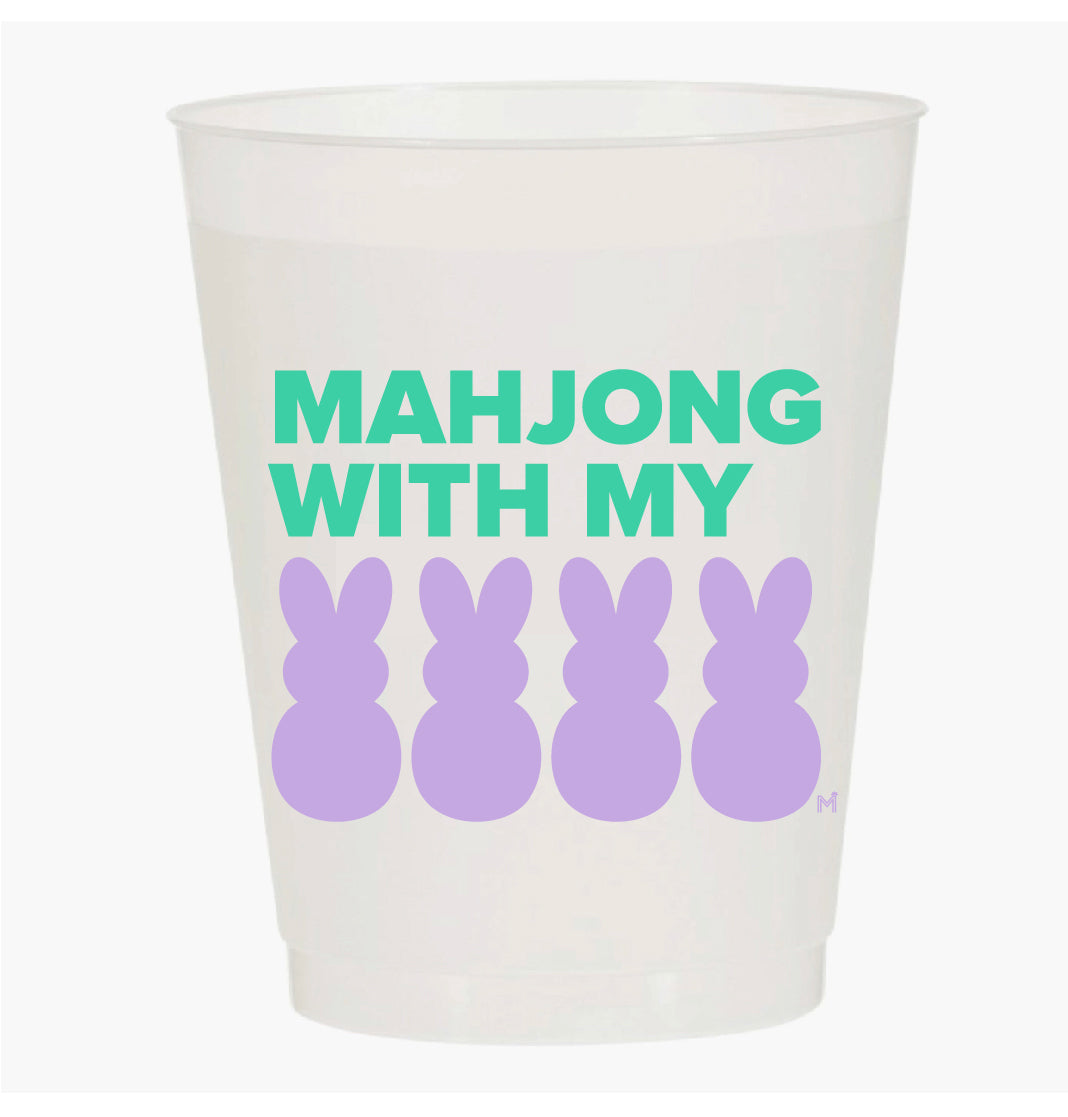 “MAHJONG WITH MY PEEPS” SHATTERPROOF CUPS